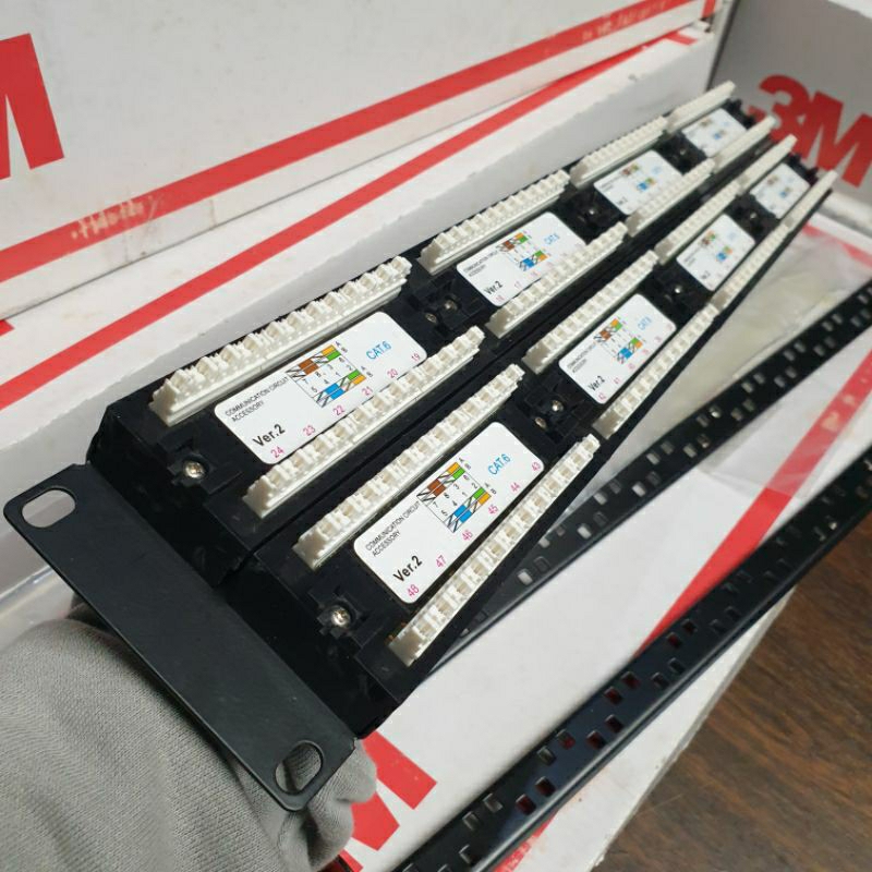 Jual PATCH PANEL LAN 48 PORT CAT 6 Dari 3M Original - Full Loaded | Set ...