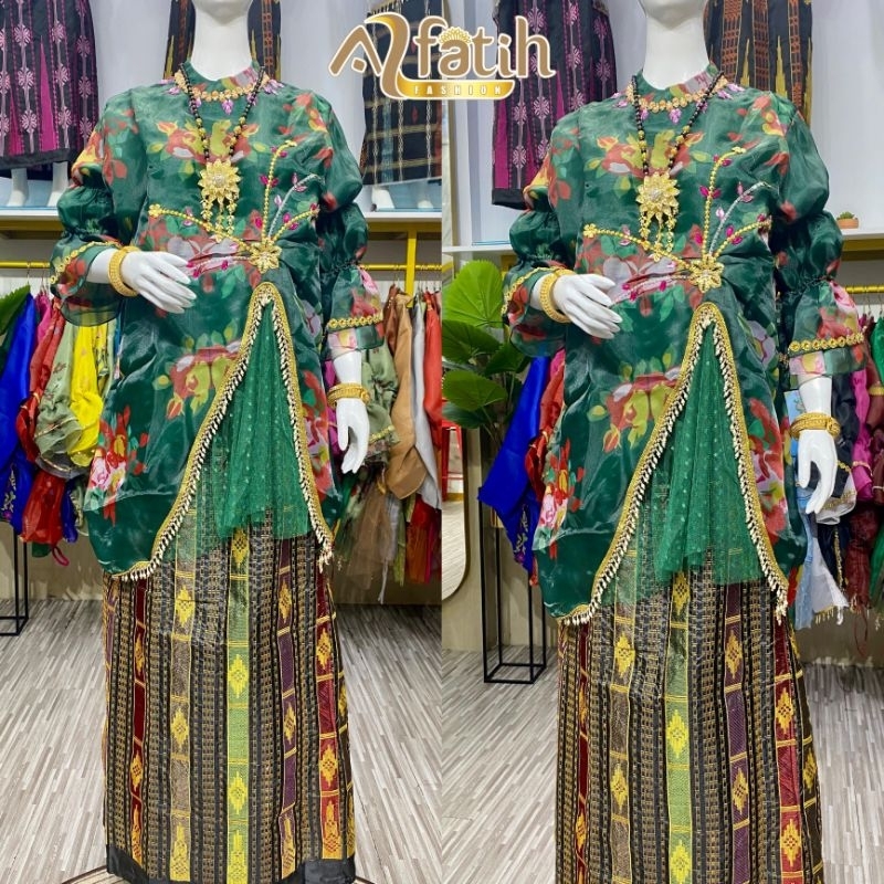 Jual Baju Bodo Lakbu Modern Organza Sultan Sulam Bordir Lagosi Adat