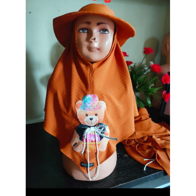 Jual hijab topi karakter (bisa lepas) | Shopee Indonesia