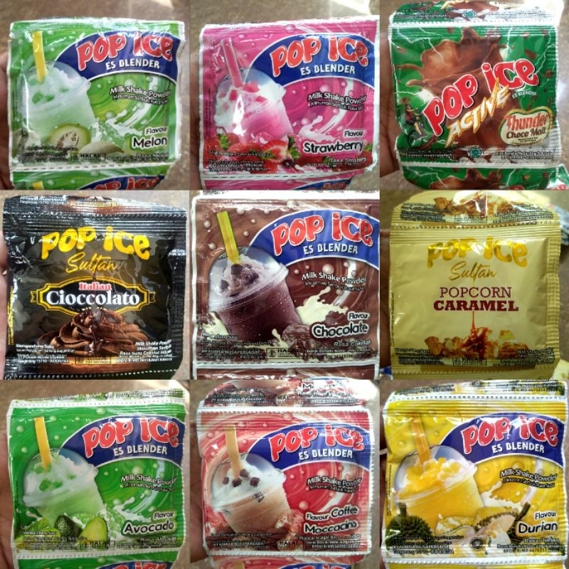 Jual Aneka Rasa Pop Ice Blender Minuman Isi Sachet Rentengan Renceng Shopee Indonesia