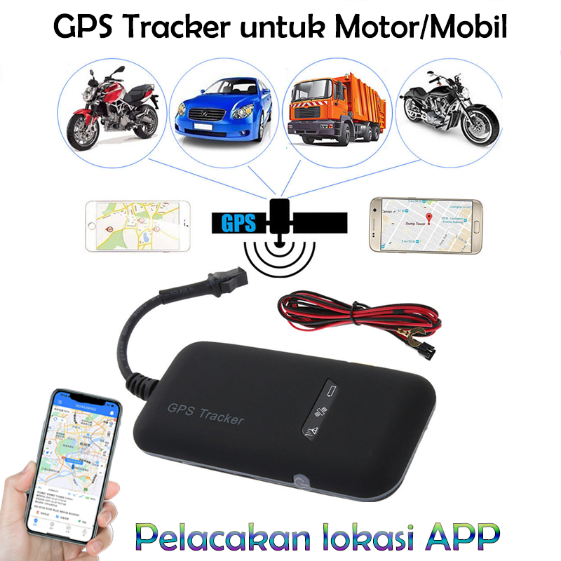 Jual GT02A Pelacak Motor/Mobil GPS Tracker APP GPS Tracker GSM GPRS
