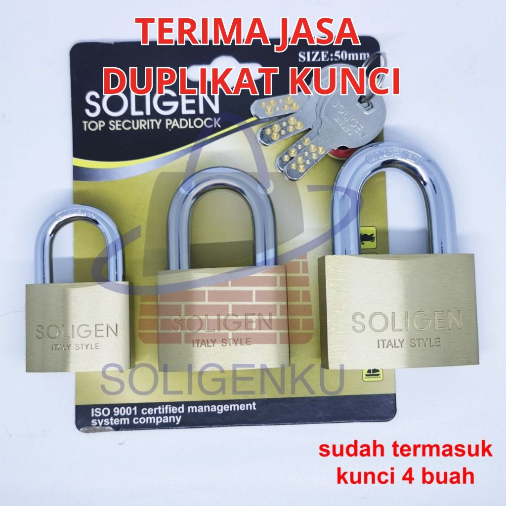 Jual Gembok Komputer Pagar Kunci Komputer Kuningan Leher Pendek Soligen