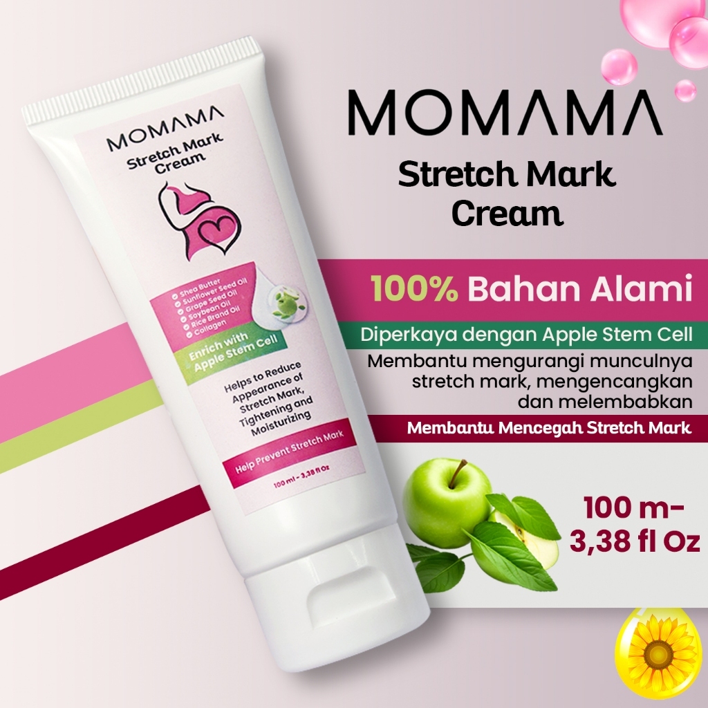 Jual MOMAMA Stretch Mark Cream (Krim Penghilang Strechmark Aman untuk Ibu Hamil dan Menyusui