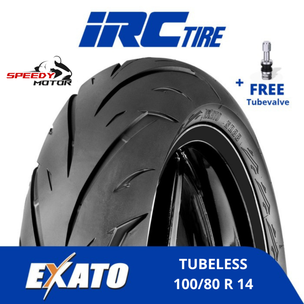 Jual Ban Motor IRC 100/80 Ring 14 Exato NR88 Tubeless 100/80-14 Ban
