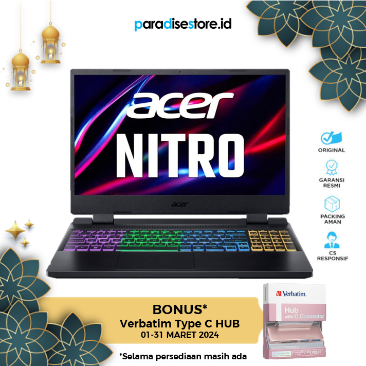 Jual Acer Nitro 5 AN515-58-780Q Black (Ci7-12700H/15.6" FHD/16GB DDR4 ...