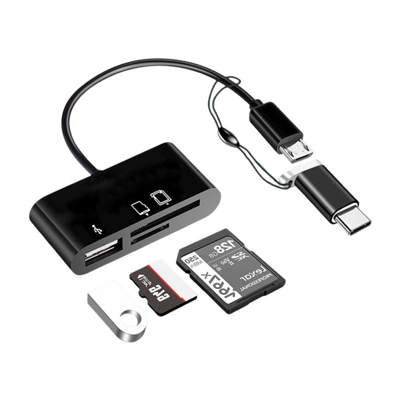 Jual MGBB 2 in 1 OTG Type-C Micro SD/TF Card Reader Data Reader Cable ...
