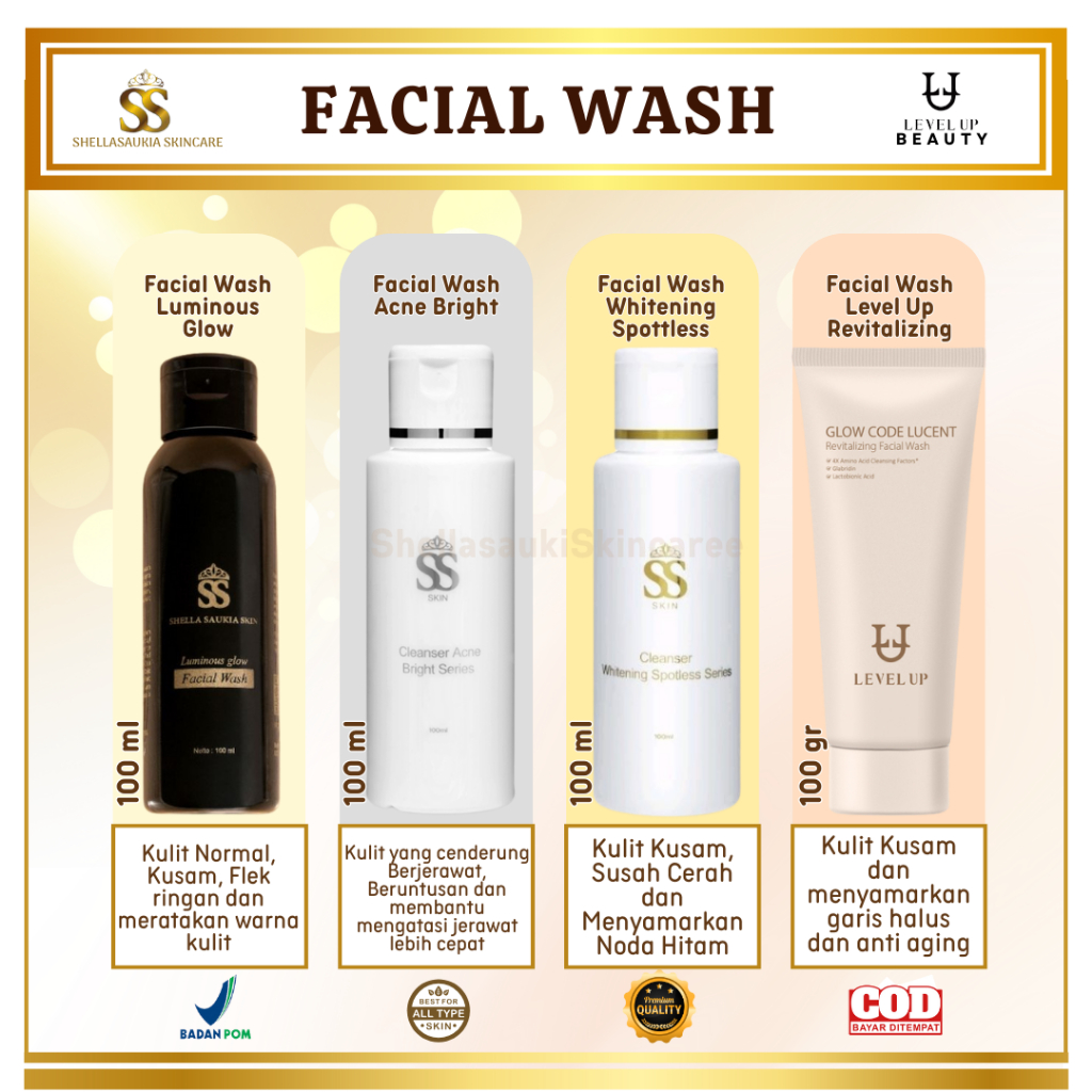 Jual FACIAL WASH SHELLASAUKIA SKINCARE ( SSSKIN ) | Shopee Indonesia