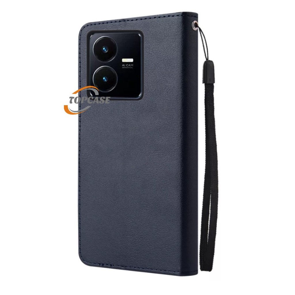 Jual CASE VIVO Y22 FLIP COVER LEATHER CASING DOMPET WALLET KULIT