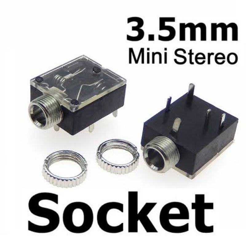 Jual Soket Socket Konektor Audio Stereo Female 3.5mm 5 Pin Kaki PCB ...