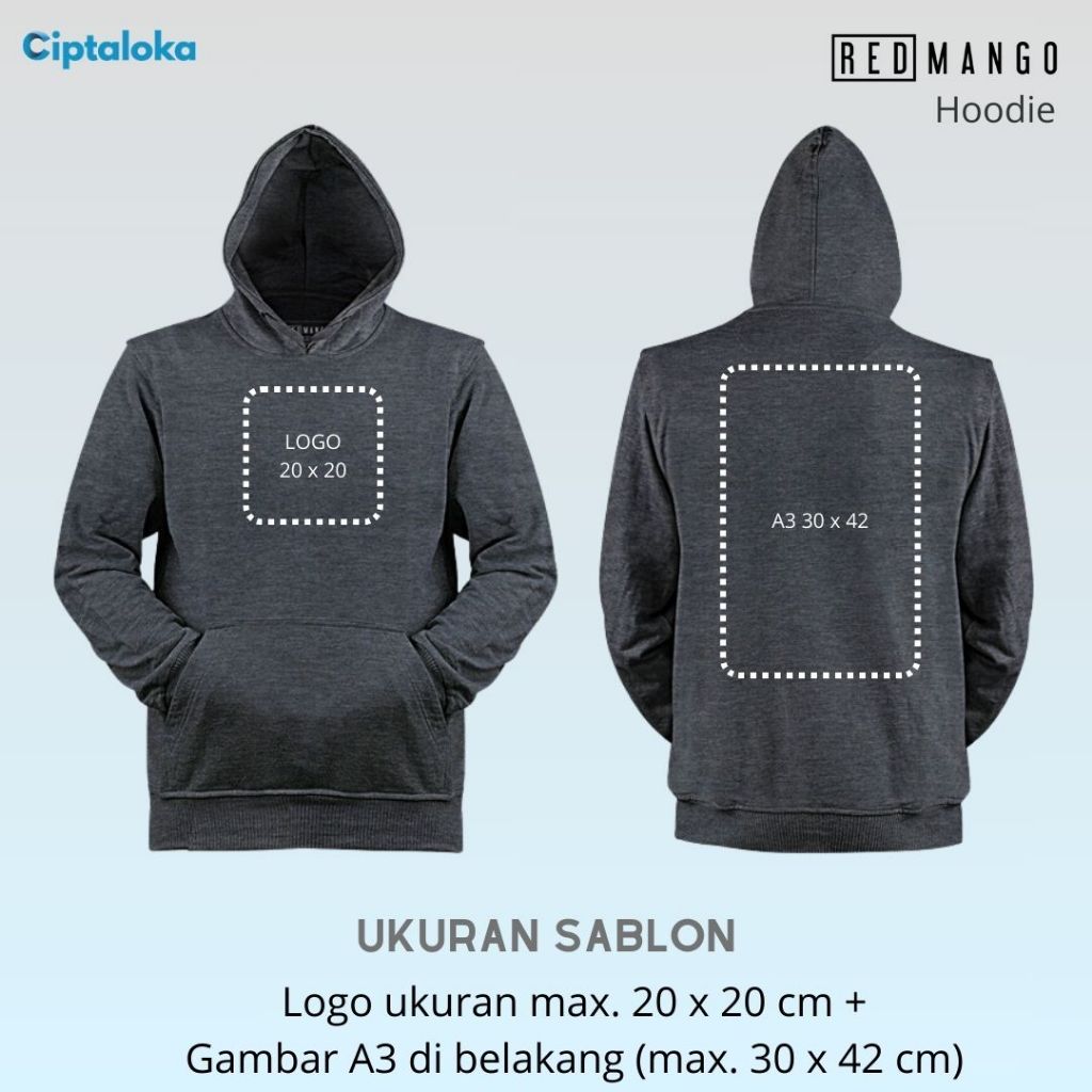 Jual [Clearance SALE] Custom Hoodie Premium Sablon Satuan