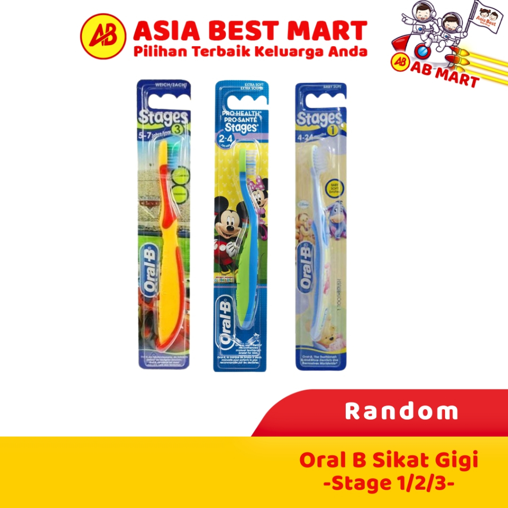 Jual Oral B Sikat Gigi Stage 1 Stage 2 Stage 3 Toothbrush 4-24 Bulan 2 ...