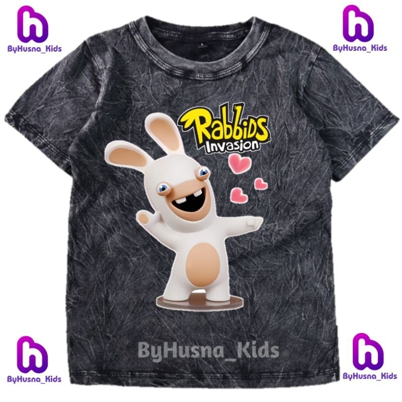 Jual KAOS WASHED ANAK BAJU ANAK KARAKTER RABBIDS INVASION KARTUN ANAK ...