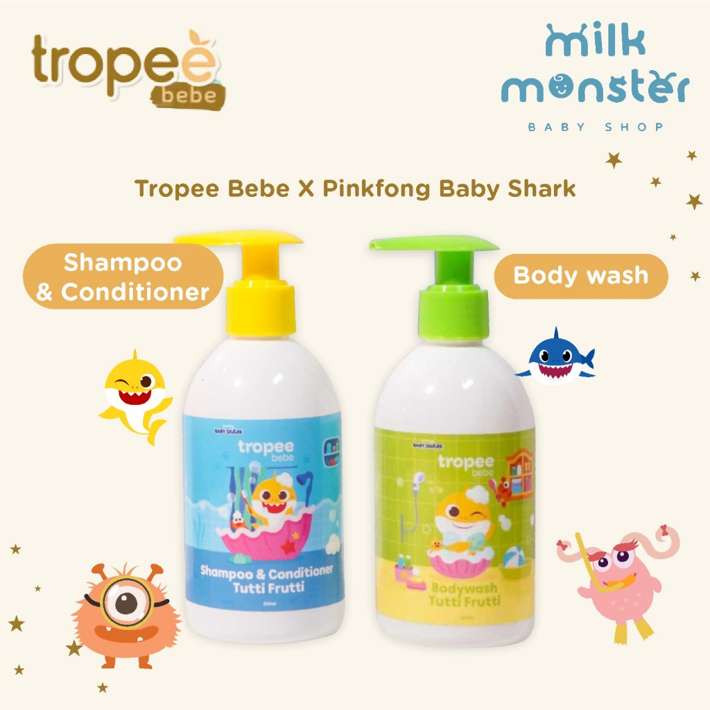 Jual Tropee Bebe X Pinkfong Baby Shark Body Wash Dan Shampoo