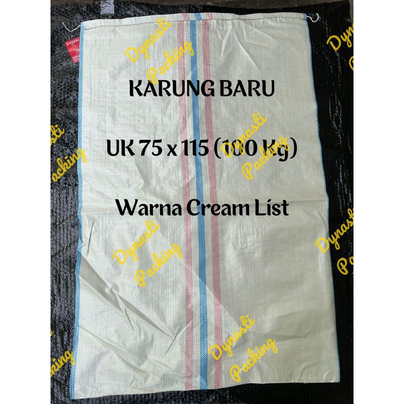 Jual Karung Plastik 100 Kg Karung Baru Ukuran 75 X 115 75x115 Cream