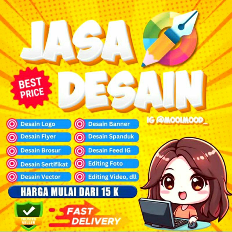 Jasa Desain Grafis, Banner, Poster, Stiker, Daftar menu dll