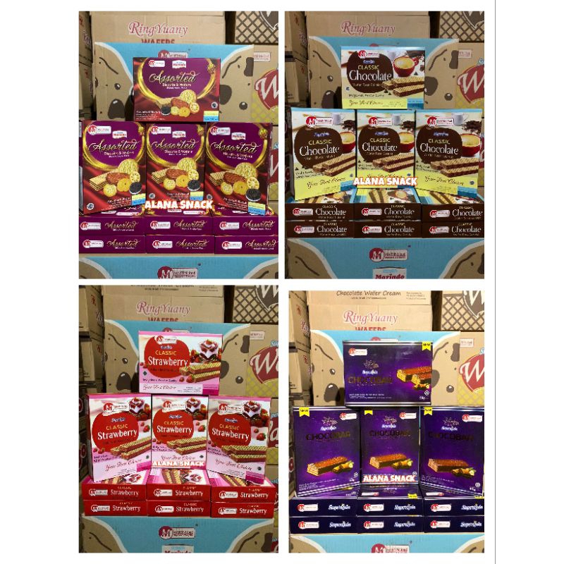 Jual Marindo Assorted,chocobar,chocolate,strawberr 120g 1 Karton ...