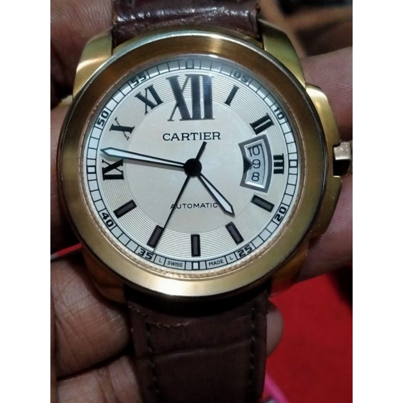 Jual Jam Tangan Cartier Automatic Swiss Eta Movemant Big Size Shopee