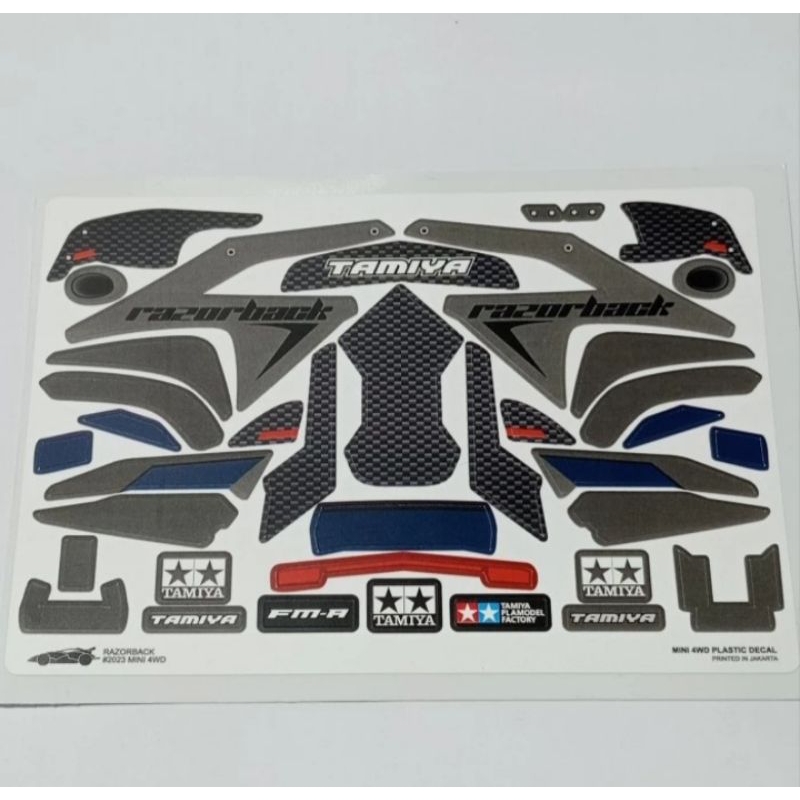 Jual Decal Mini 4WD RAZORBACK FM-A CHASIS STICKER TAMIYA | Shopee Indonesia