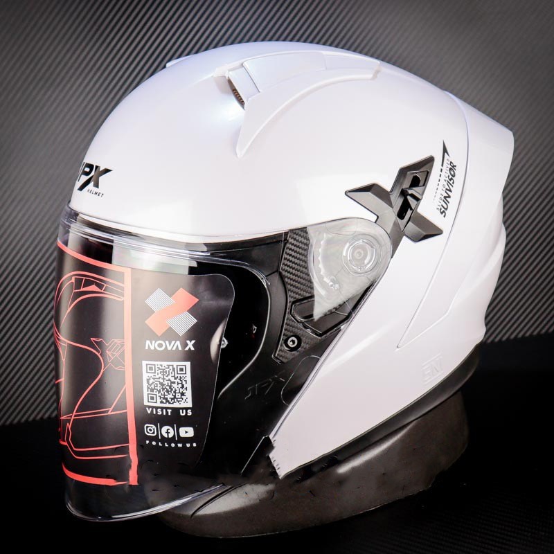 Jual Helm Jpx Helm Jpx Nova X V Solid Pearl White Black Nova X