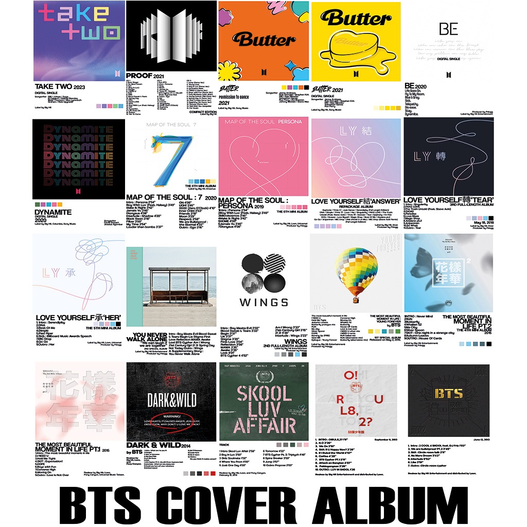 Jual Hiasan dinding Poster Dinding cover album BTS dan A5 Isi 20 Cover ...