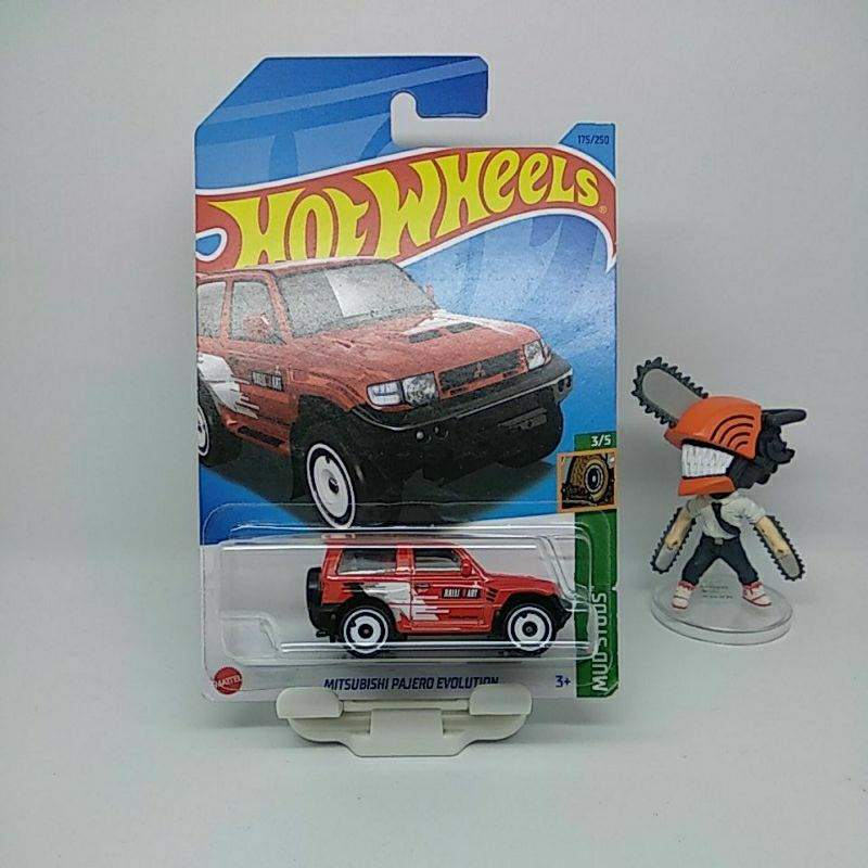 Jual Hot Wheels Mitsubishi Pajero Evolution Ralli Art Mud Studs Red 