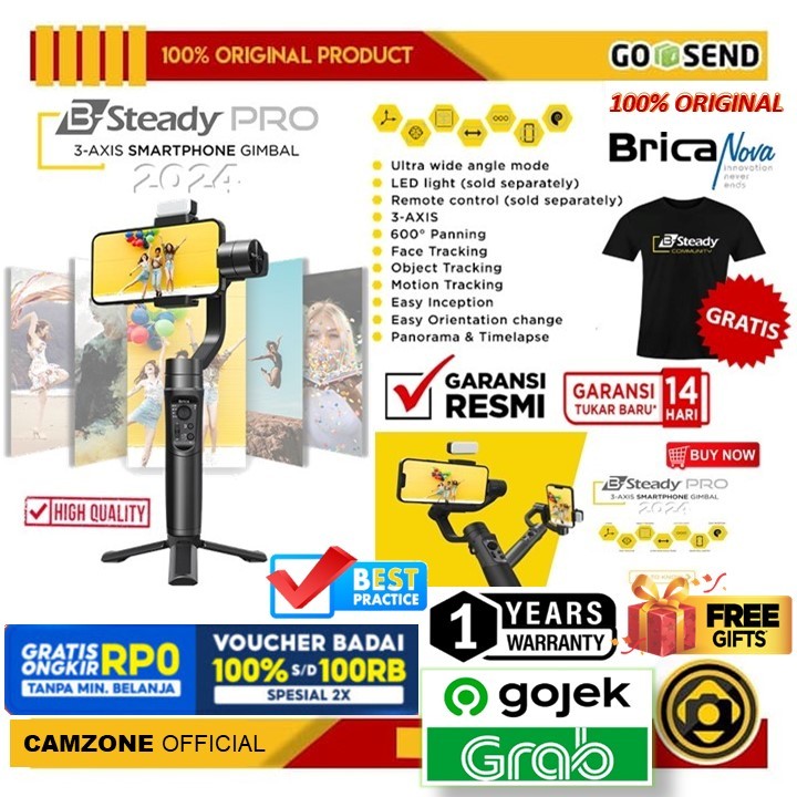 Jual Brica B-Steady Pro New Version 3-Axis Gimbal Stabilizer BSteady ...