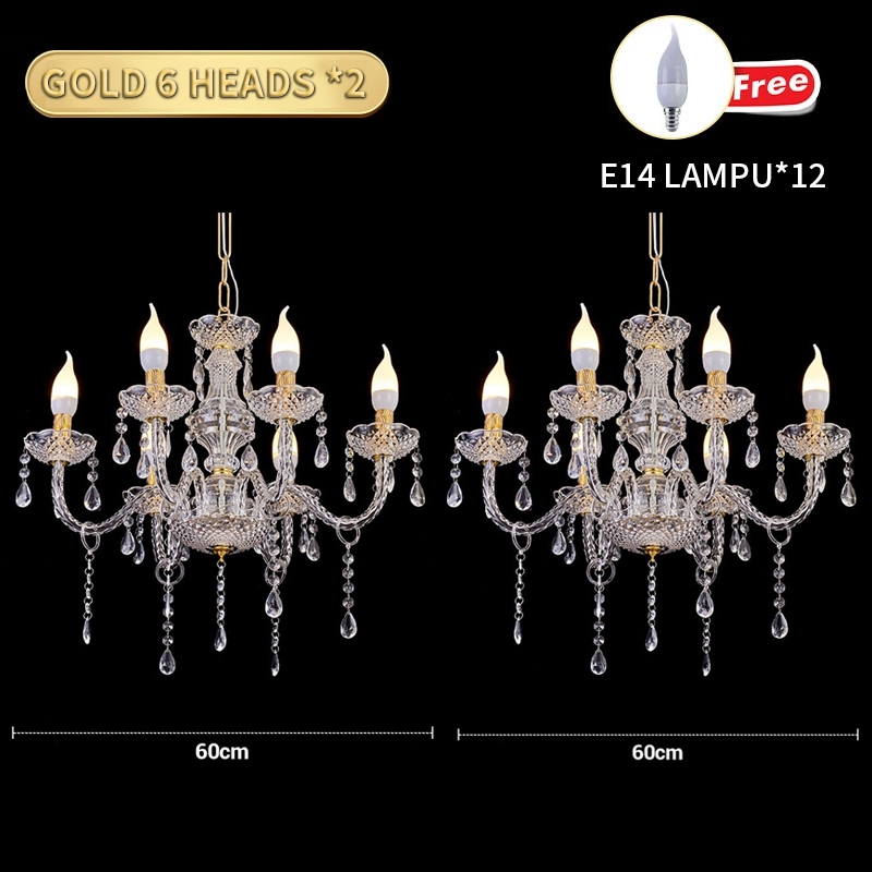 Jual Ready Stock Elegan Home Lampu Gantung Kristal Akrilik Isi