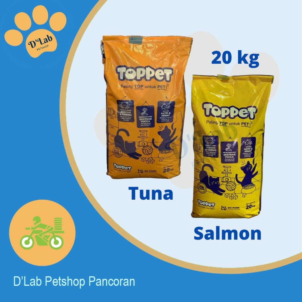 Jual TOPPET 20kg cat food Top Pet Makanan kucing 20 kg Shopee Indonesia