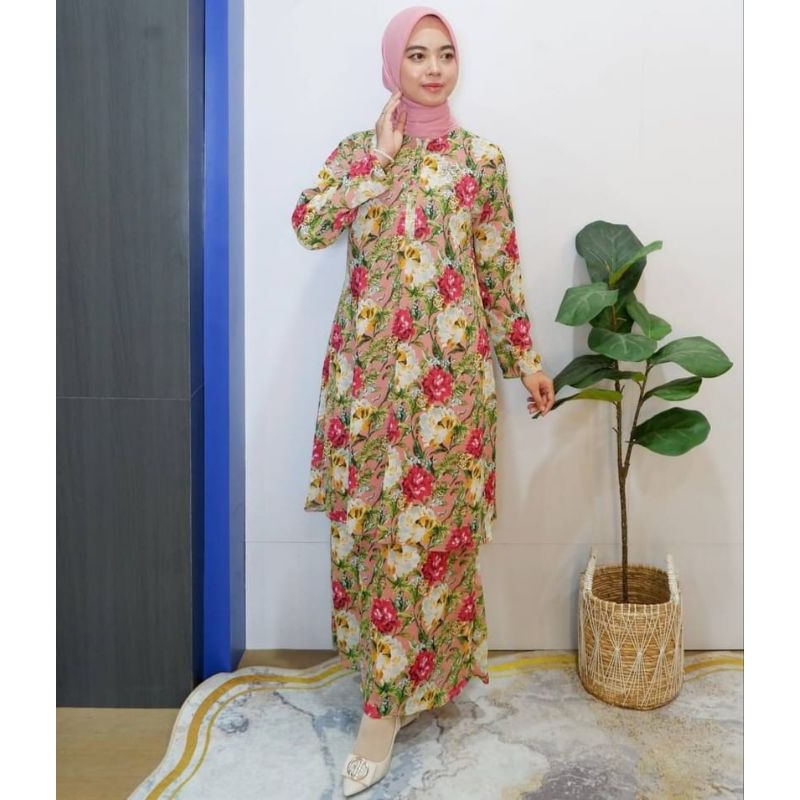 Jual Bazargamis Termurah Stelan Kurung Melayu Motif Premium Full Furing