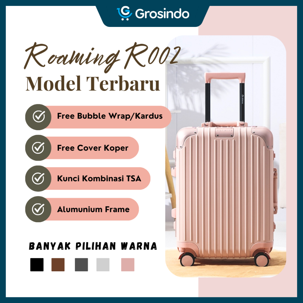Jual Koper Roaming R002 Fiber PC Polycarbonate 20-24 Inch Kabin Bagasi ...