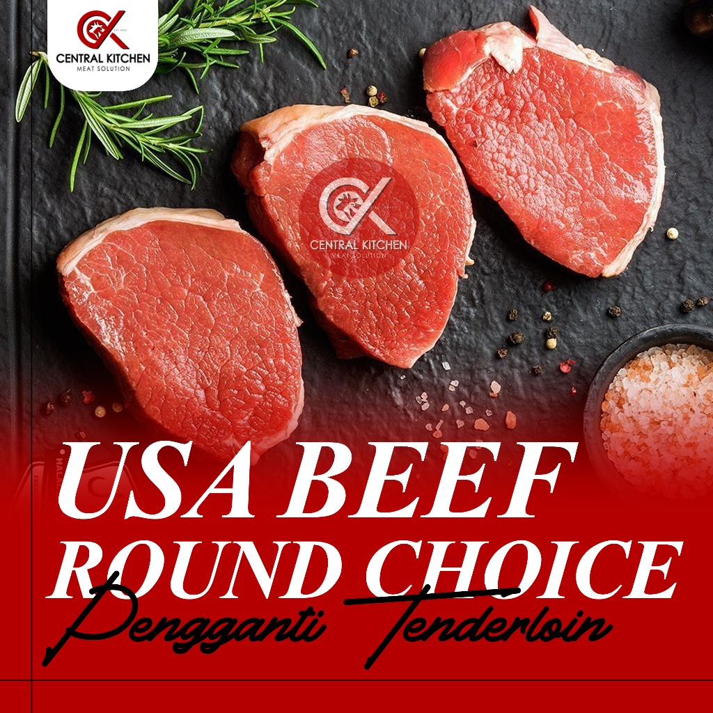 Jual US Round Choice Beef Steak Daging Sapi Pengganti Tenderloin 200 gr ...