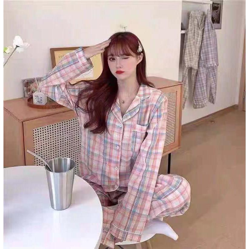 Jual New Arrival! 02 Baju Tidur Wanita Piyama Set Kemeja Celana Panjang ...