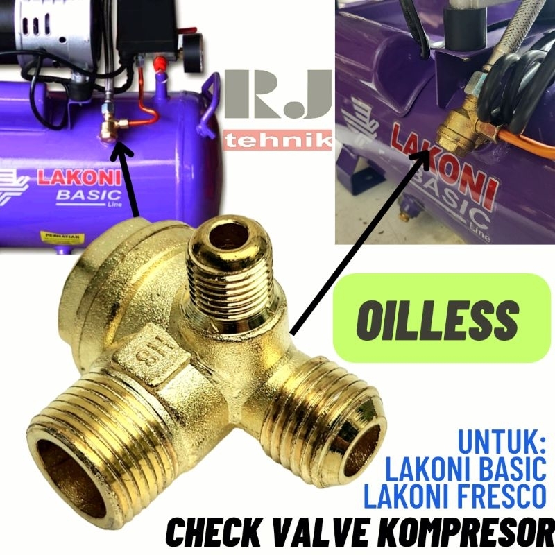 Jual Nepel Check Valve Kompresor Oilless Silent Compressor Hp Hp Lakoni Basic Fresco