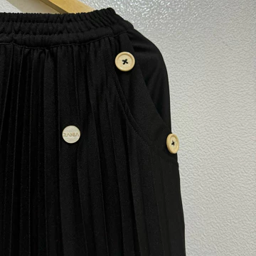 Rania Rok Plisket Premium SAKU Kantong Kancing