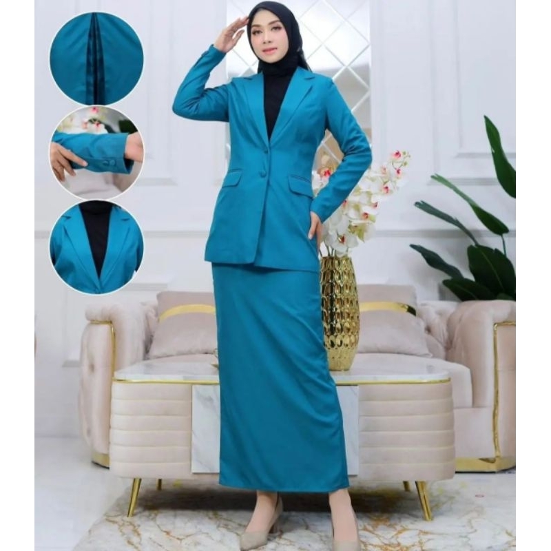 Jual Seragam Pkk Nasional Warna Hijau Tosca Free Pin Blazer Pkk