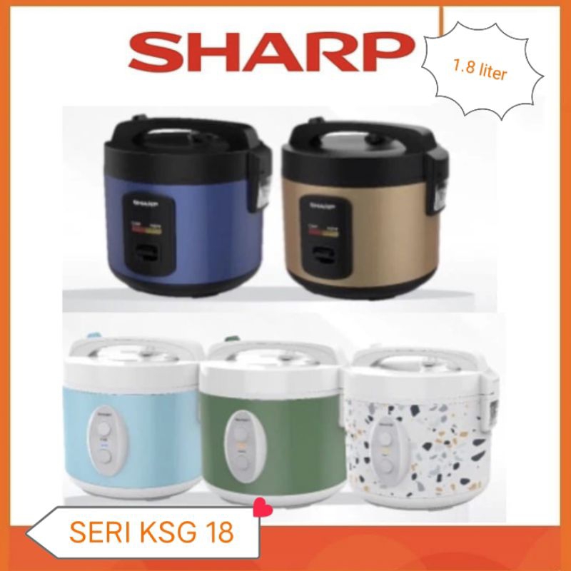 Jual RICE COOKER SHARP 1.8 LITER ANTI LENGKET / MAGIC COM SHARP KSG 18 ...