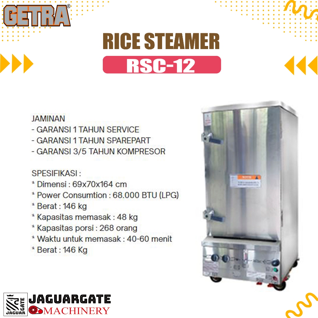 Jual RSC-12 HEAVY DUTY GAS RICE STEAMER GETRA | Shopee Indonesia