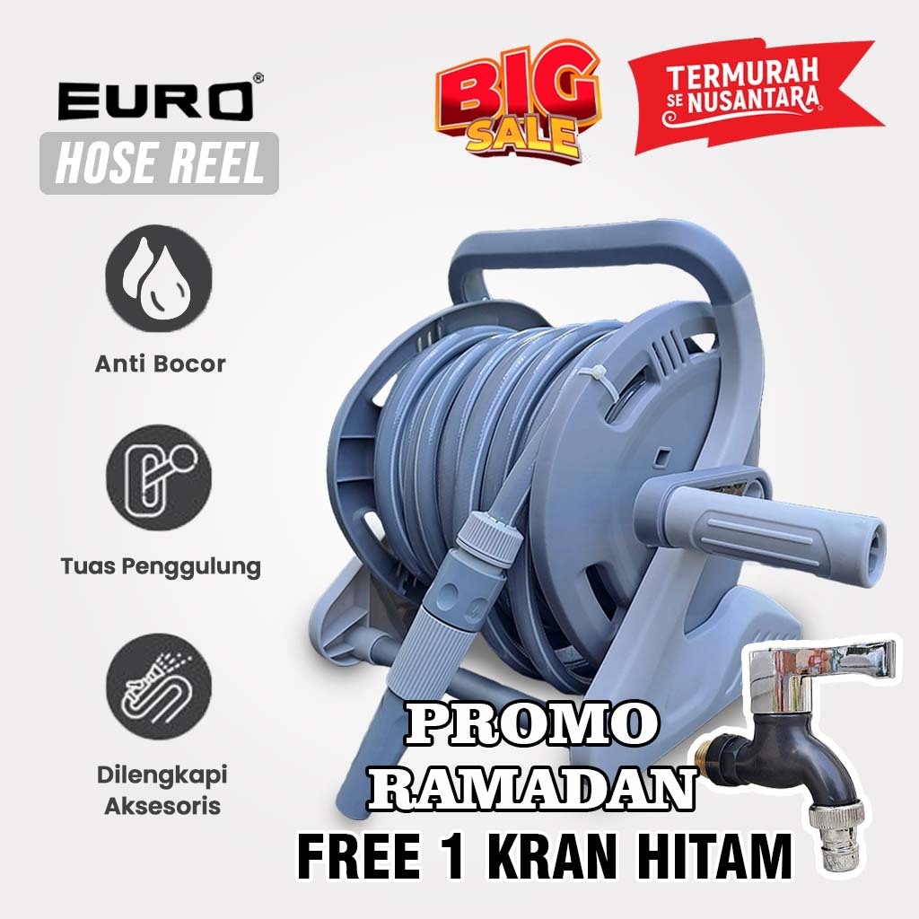 Jual Gulungan Selang Air Meter Satu Set Lengkap Hose Reel Sama Selang Garden Set Selang Dan