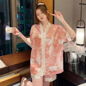 FH Baju Tidur Satin Baju Pakaian Piyama Tidur Wanita Import
