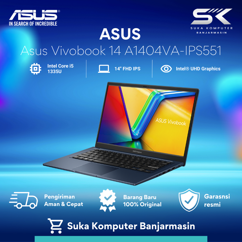 Jual Asus Vivobook 14 A1404VA-IPS551 /Core I5-1335U/8GB/512GB SSD/W11 ...