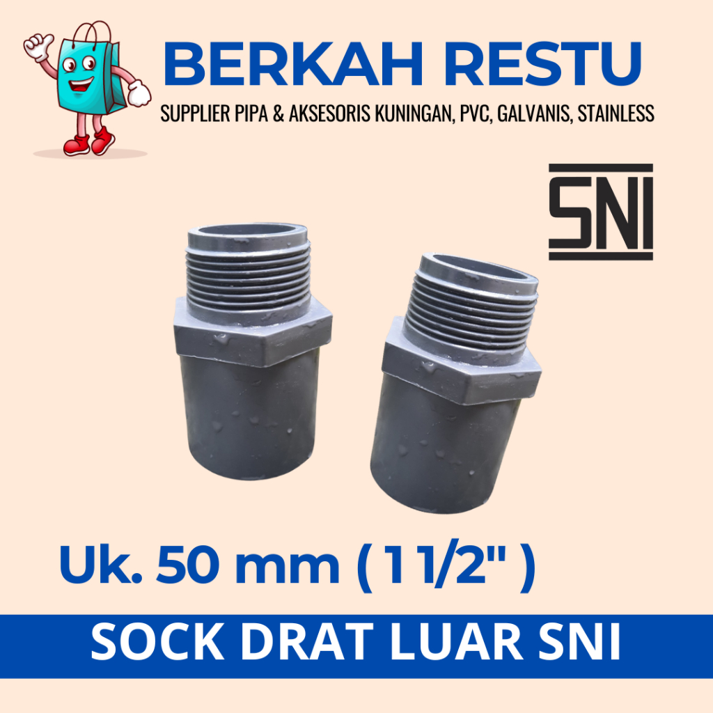 Jual Sock Drat Luar / SDL PVC 50 mm SNI | Shopee Indonesia