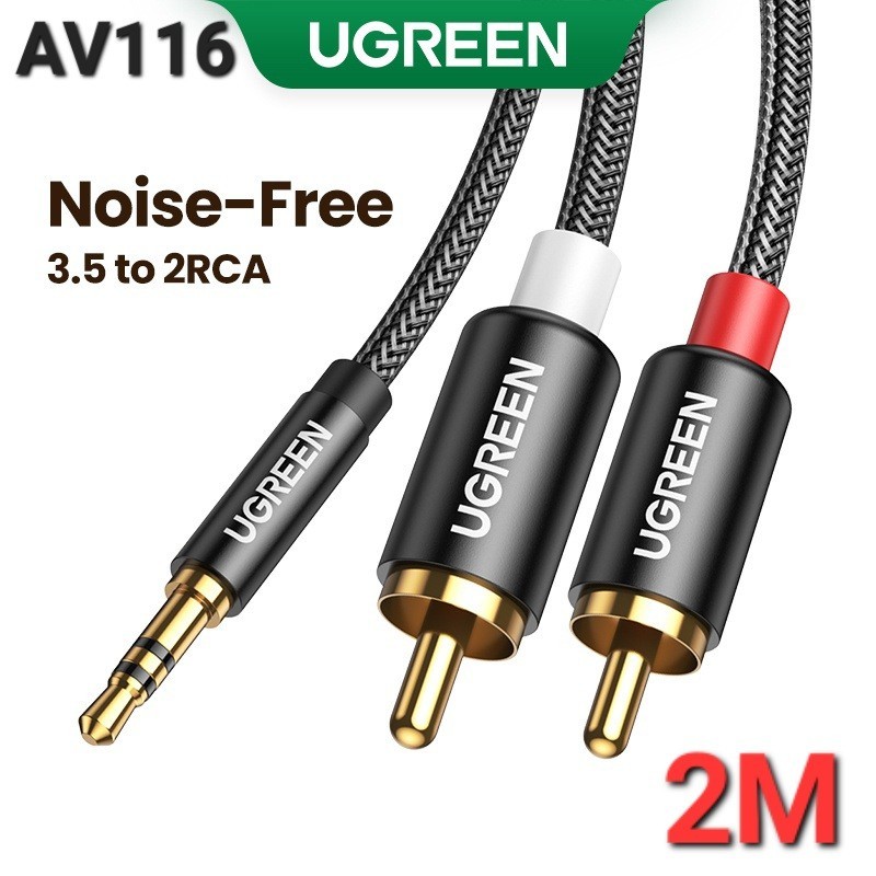 jual-ugreen-av116-stereo-3-5mm-to-2-rca-audio-cable-24k-plug-black