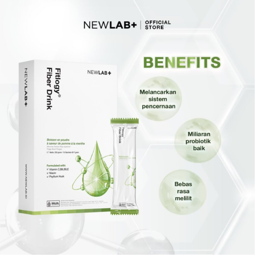 Jual NEWLAB Fitlogy Fiber Drink / Minuman Diet Tinggi Serat & Miliaran ...