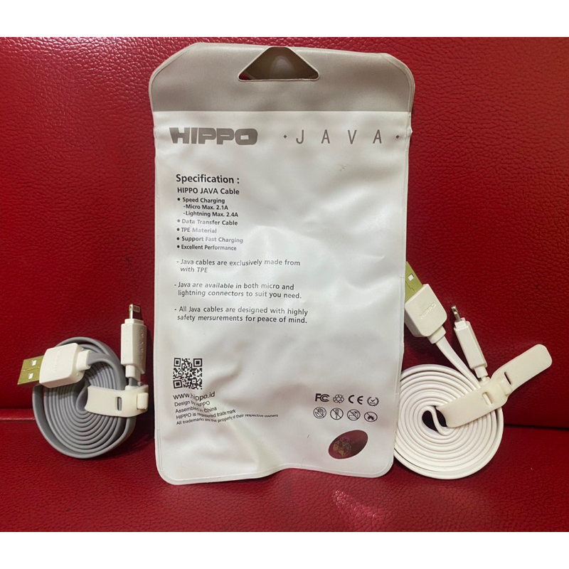 Jual Hippo Java Lightning 100cm Kabel Data lightning 100cm original ...