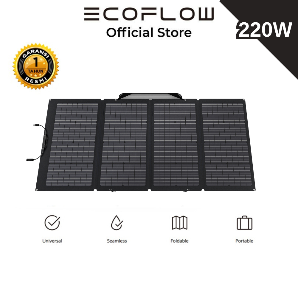 Jual Ecoflow Bifacial Portable Solar Panel W Panel Surya Lipat Dua Sisi Ip Untuk Camping Rv