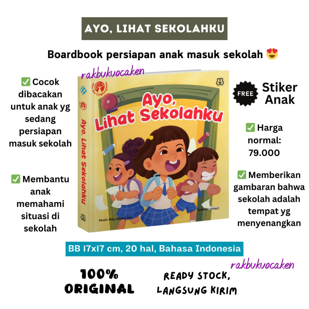 Jual BOARDBOOK Buku Bayi Balita 1 2 3 Tahun Cerita Bergambar Tentang ...