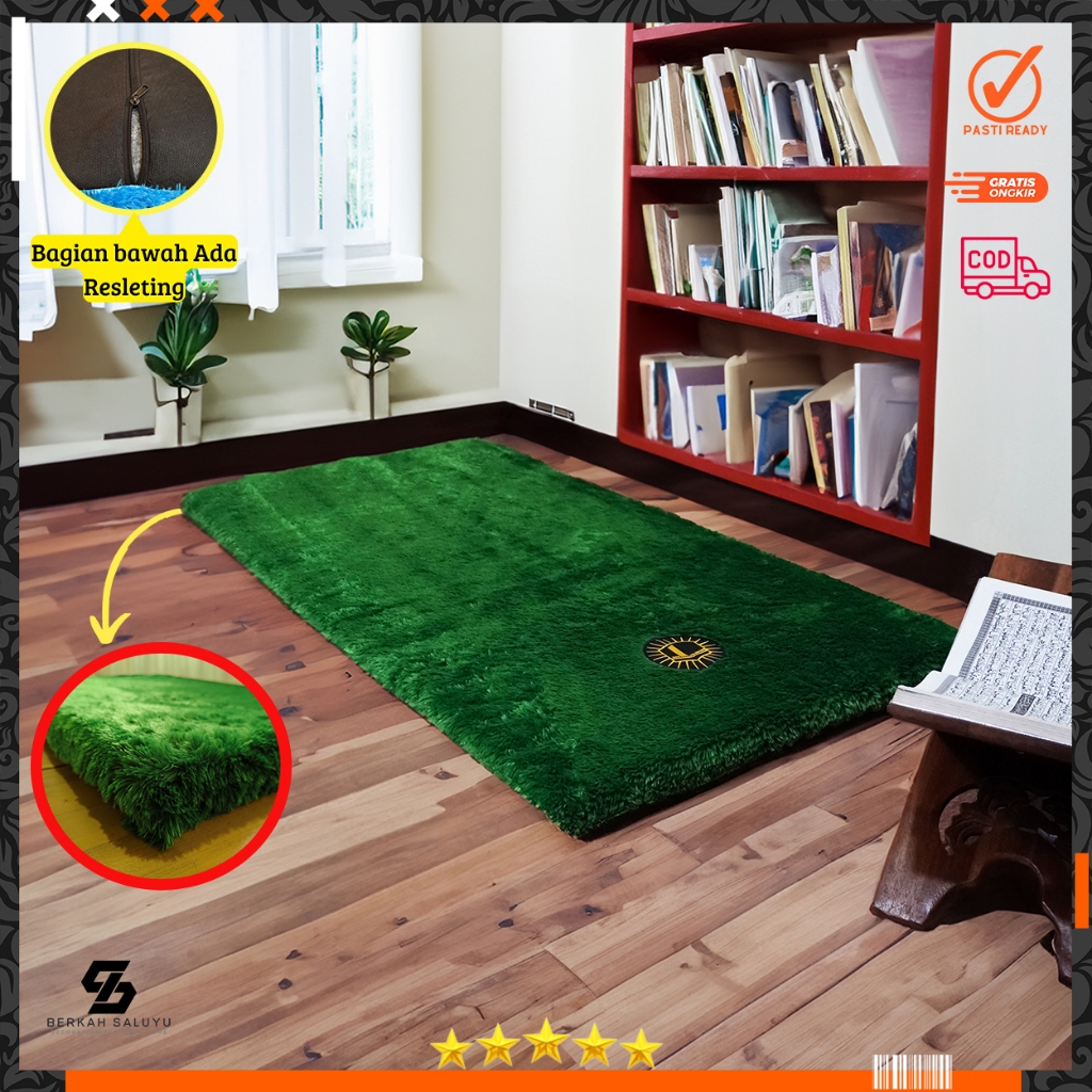 Jual Sajadah Bulu Rasfur 115x65x5cm dengan motif ka'bah tebal dan ...