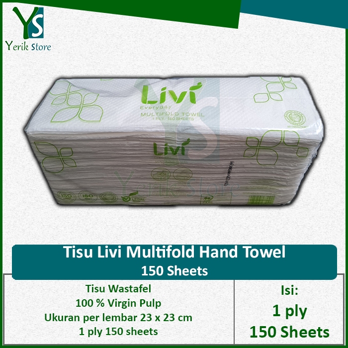 Jual Tisu Livi Hand Towel Multifold 150s TISSUE WASTAFEL WC DAPUR ...