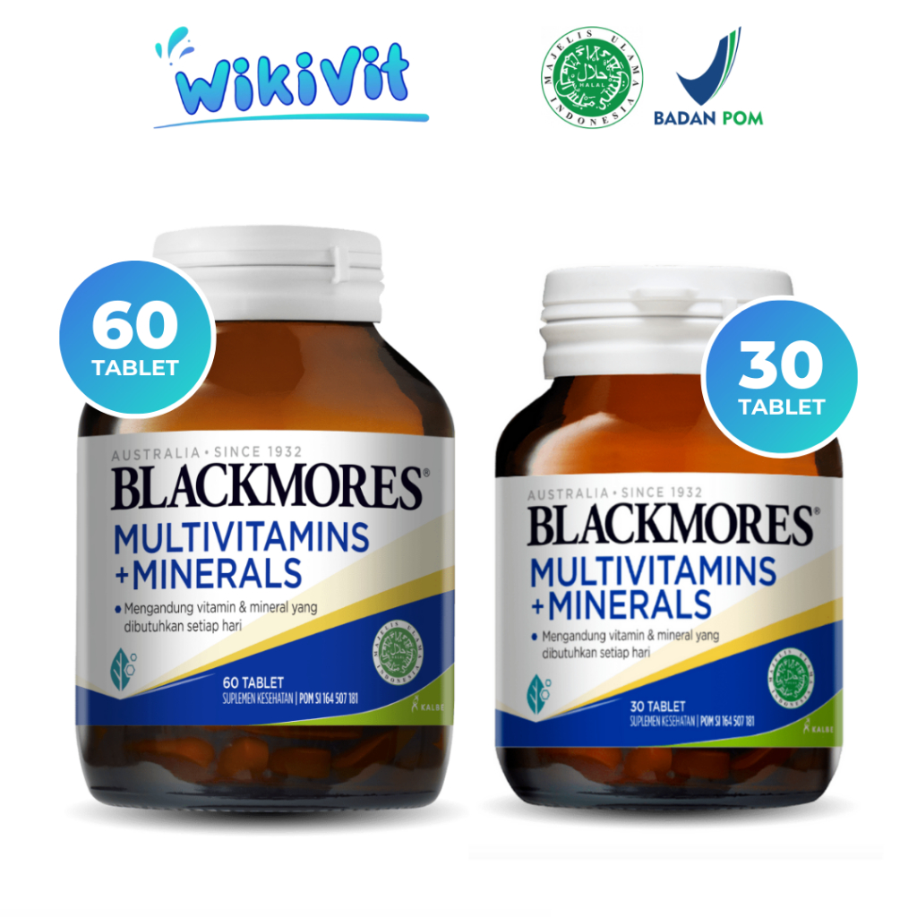 Jual BLACKMORES Multivitamins + Minerals 30 Tablet Halal BPOM Kalbe