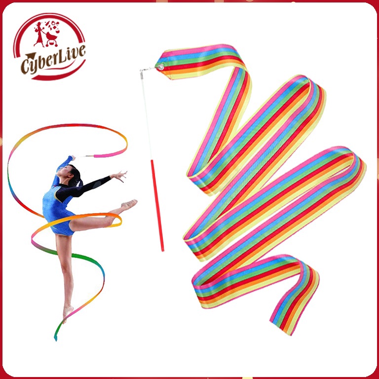 Jual Sale 4M Twirl Ribbon Gymnastics Rhythmic Dancing Ballet Ribbon ...